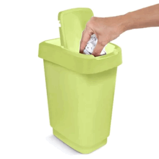 CESTO RESIDUOS TAPA REBATIBLE DOBLE SWING X10LT