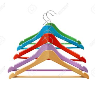 PERCHA PLASTICA COLORES X1U